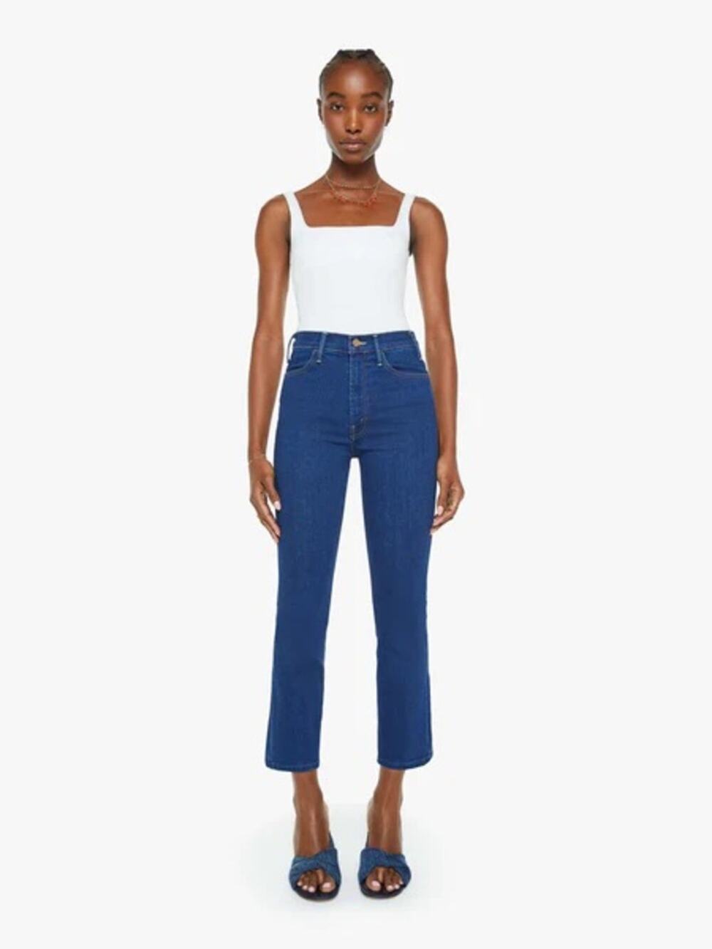 Mother Hustler Ankle Jeans Coloring Outside The Lines
